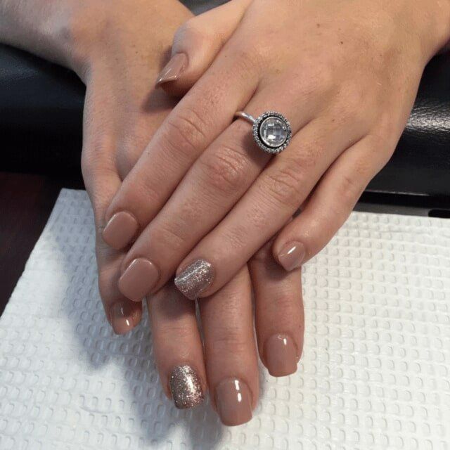 A Woman's Hand With a Ring on Her Finger — Nailz By Dezign In Airlie Beach, QLD