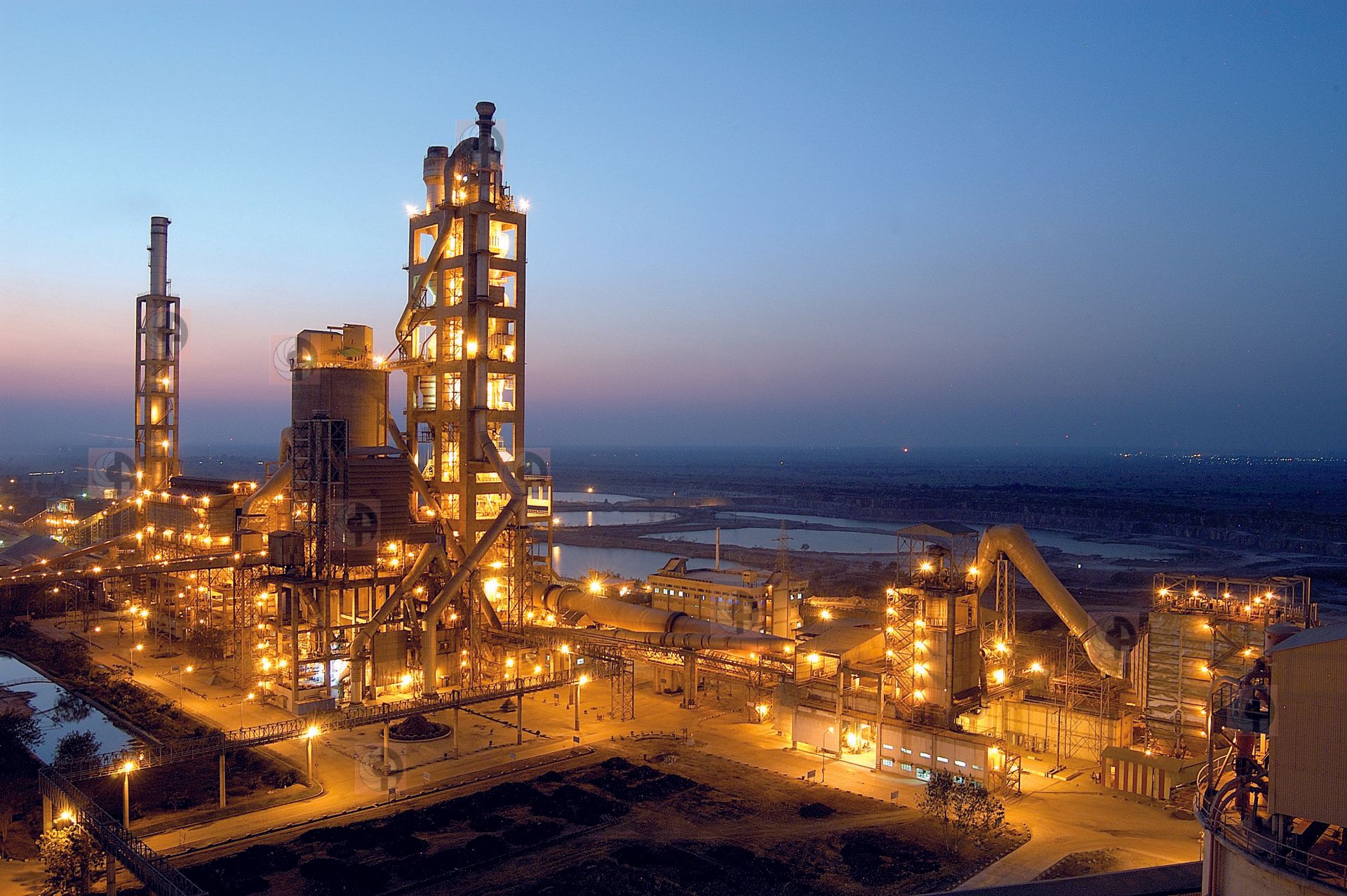 Cement Plant by Dusk, Cement Plant Over View
