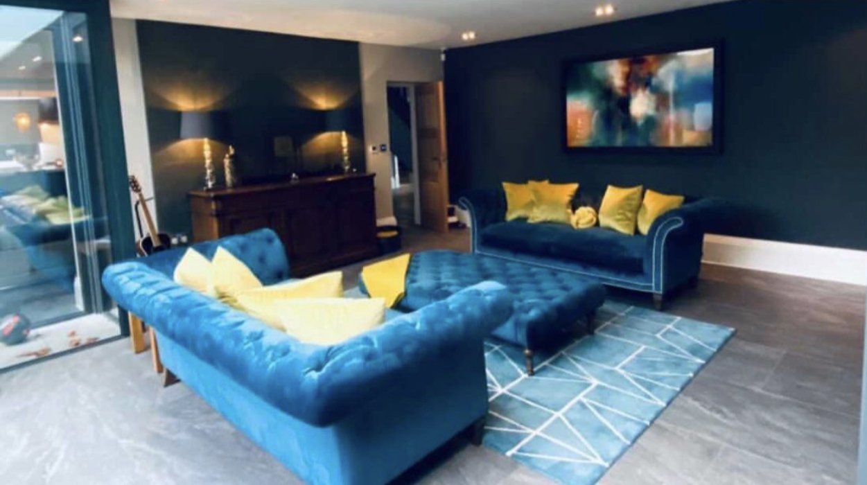 Simon kenny art in contemporary home
