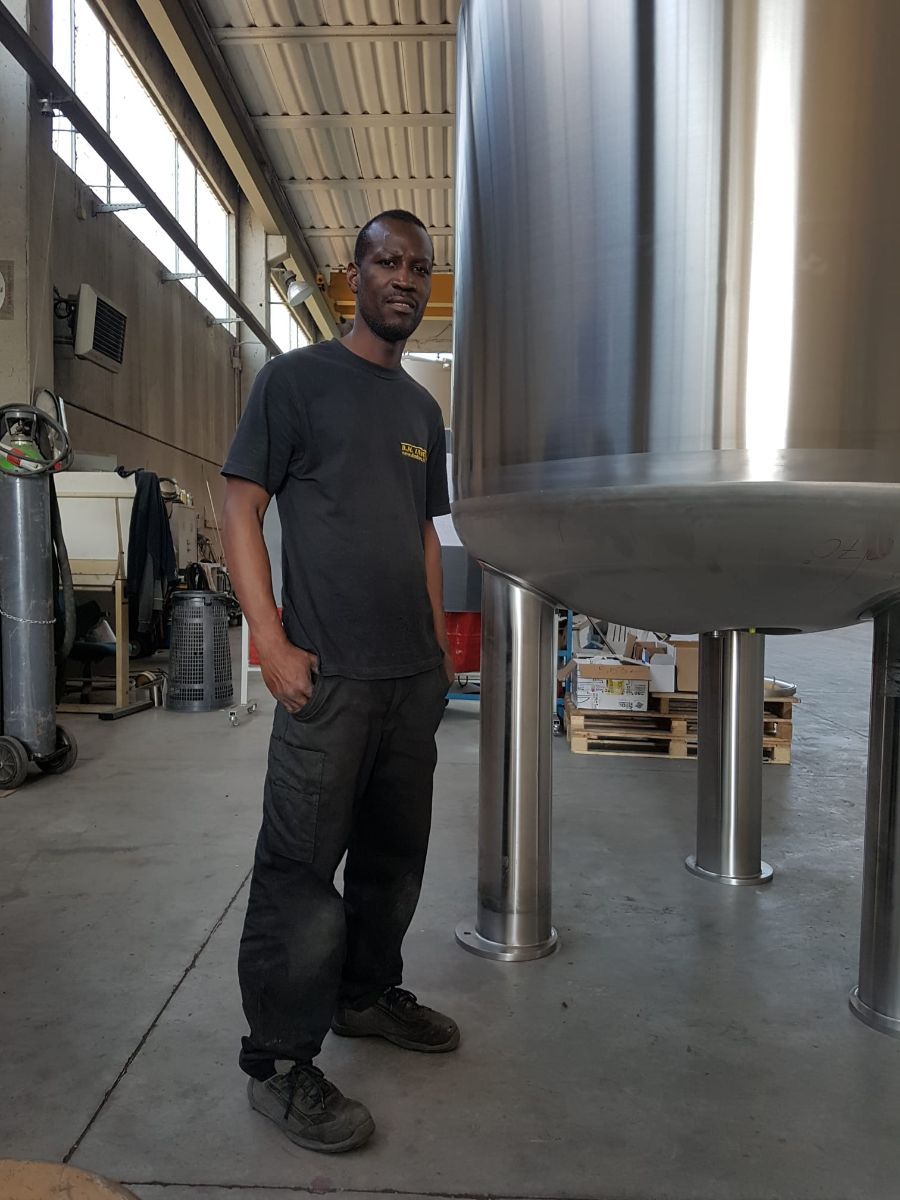 serbatoio in acciaio inox per olio