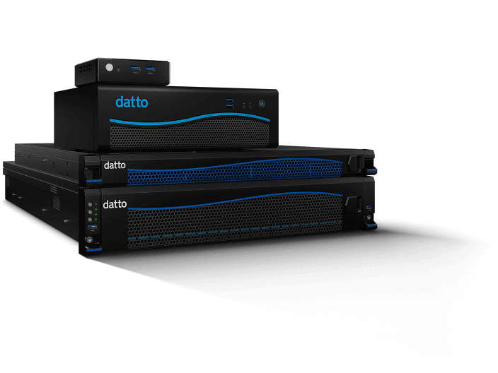 Three servers are stacked on top of each other on a white background.