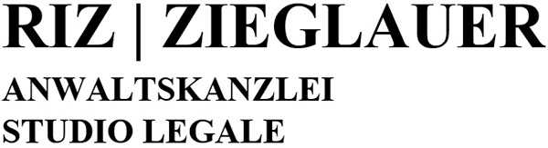 RIZ - ZIEGLAUER · STUDIO LEGALE · ANWALTSKANZLEI - LOGO