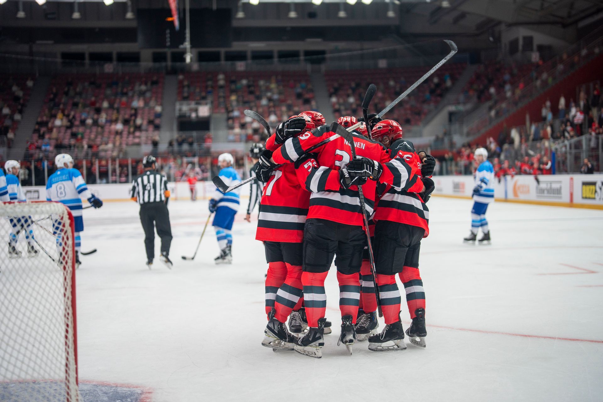 Hockey Players Together on The Ice — Nobleton, ON — Highlight Sports