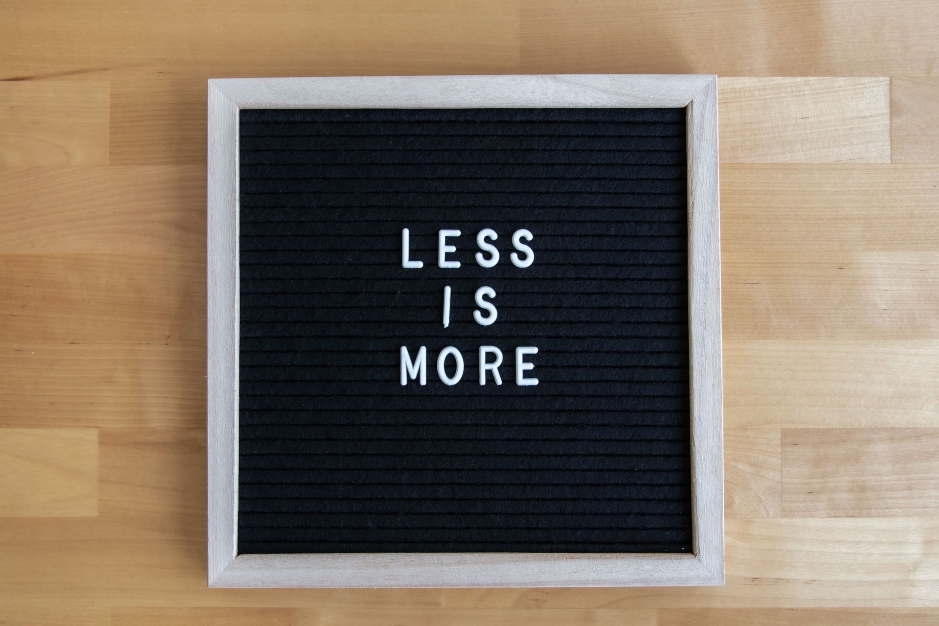 Less is more in marketing