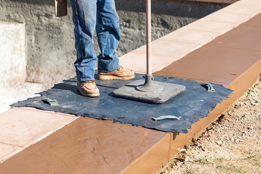 worker standing in the concrete floor