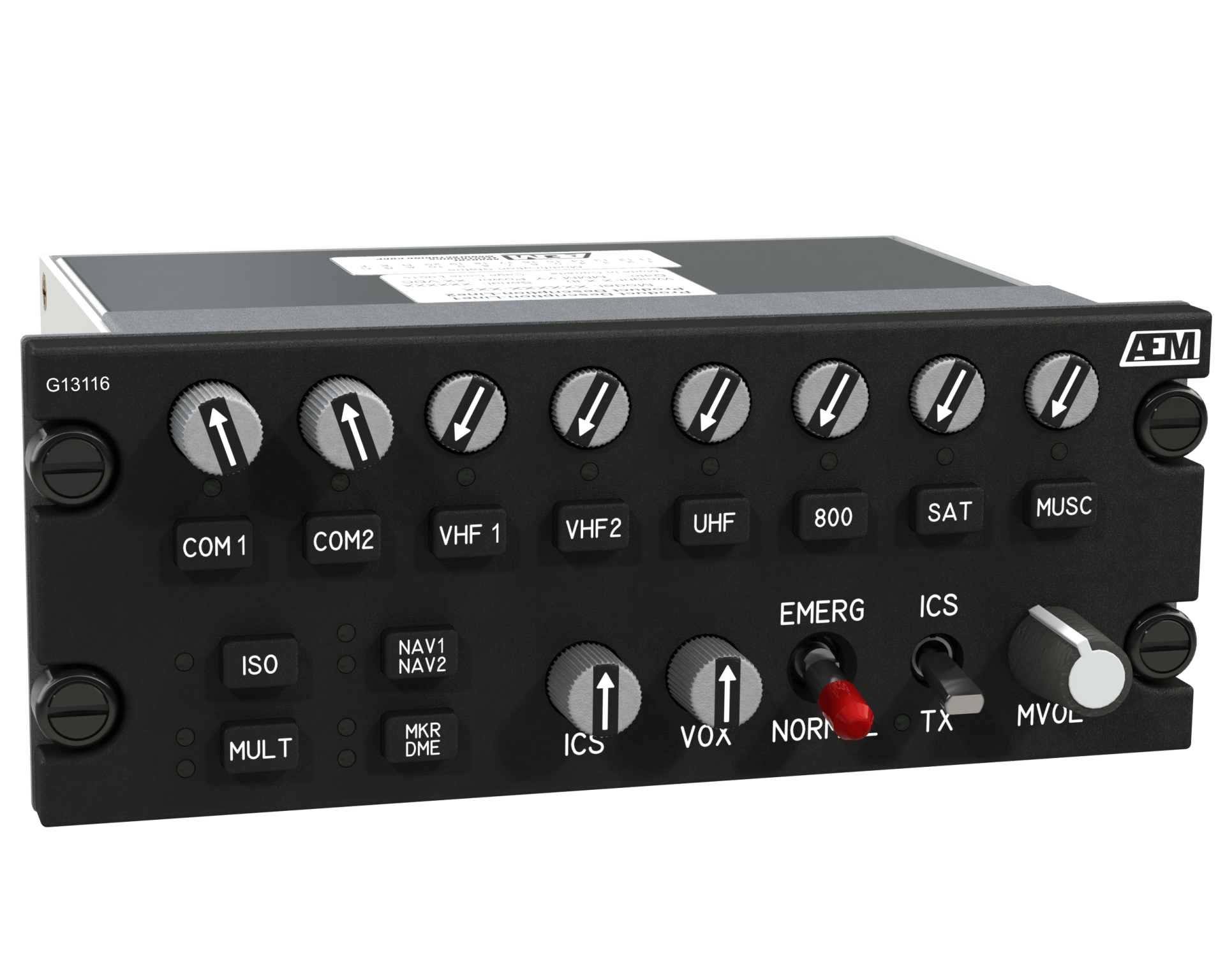 A black box with a bunch of buttons on it