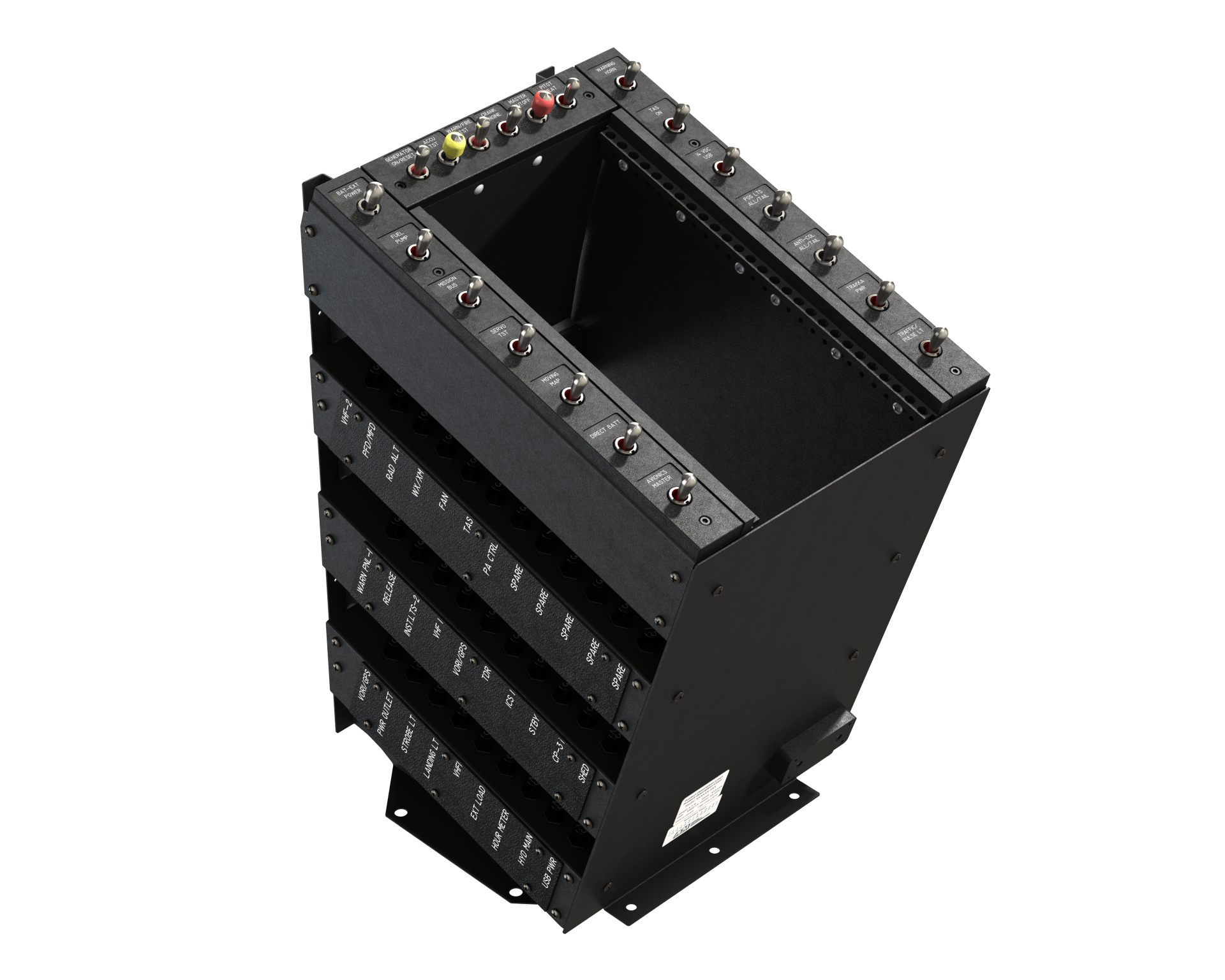 A black box with a bunch of buttons on it