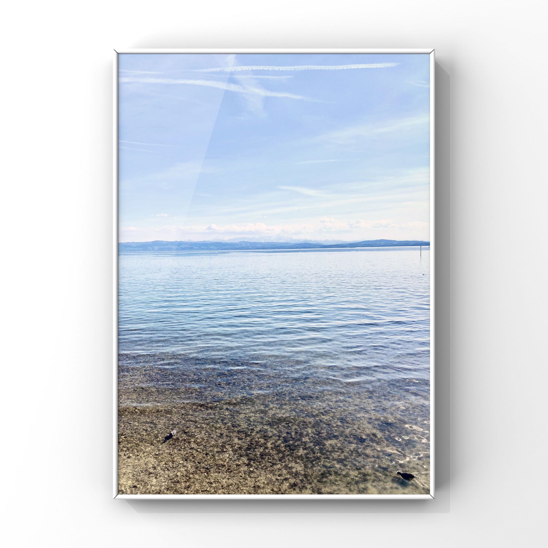 Naturfotografie: der Bodensee mit See, Bergen und Wolken