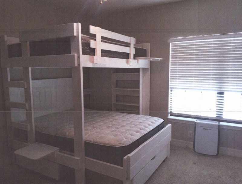bunk bed with double mattress