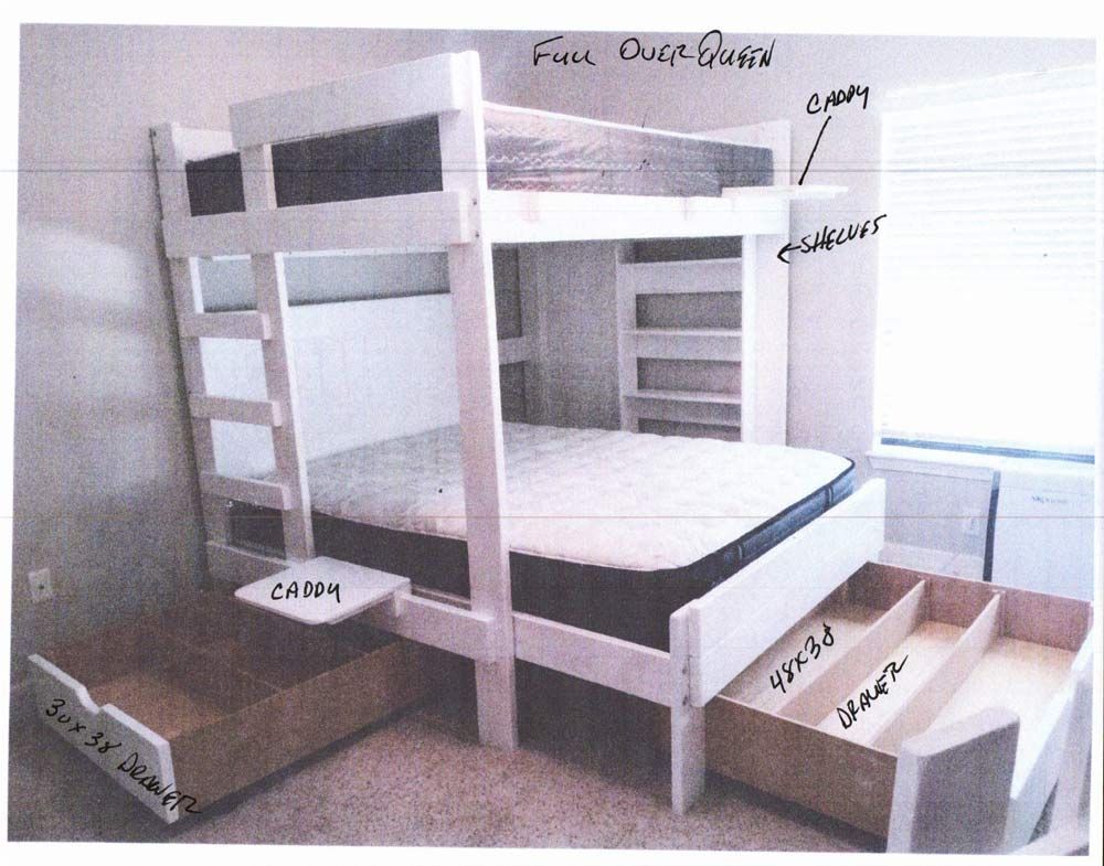 bunk bed with storage
