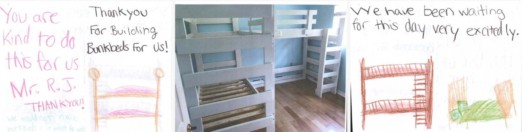 little kid drawing of bunkbed