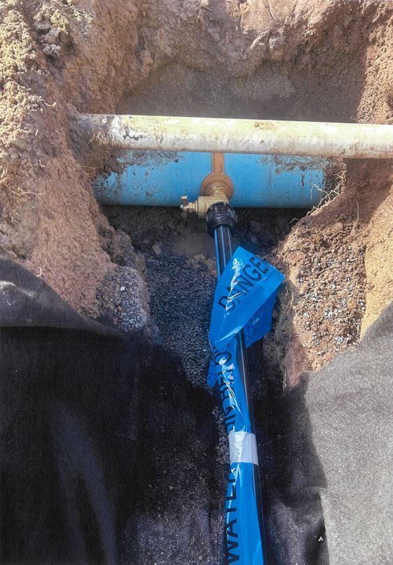Blue and White Water Connection Pipes are Under the Ground  — CWD Group in Springwood, QLD