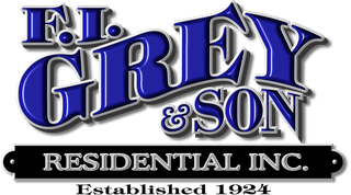 Logo for F.L. Grey & Son Residential Inc., a company, in blue and white. 