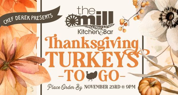 A wooden sign that says thanksgiving to go