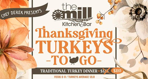 A wooden sign that says thanksgiving to go