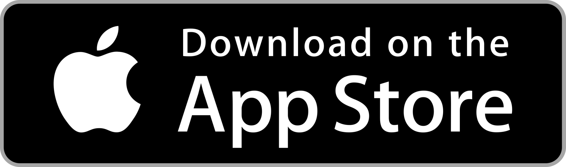 The apple logo is on a black button that says `` download on the app store ''.