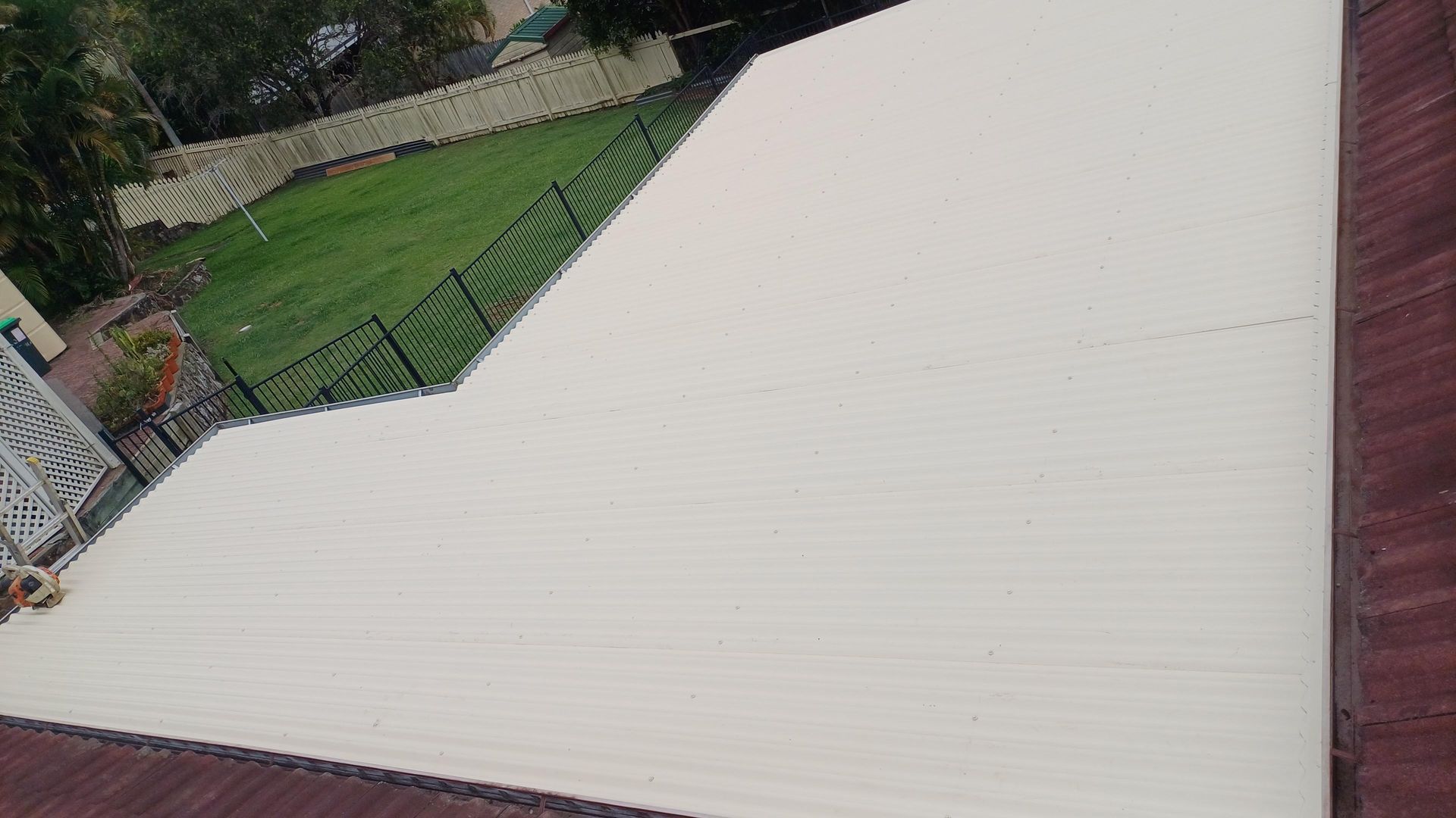 A Cream Roof — Rooftech Roofing Services in Iluka, NSW
