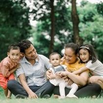 happy family covered by life insurance