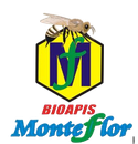 Un logotipo para Bioapis Monteflor con una abeja.