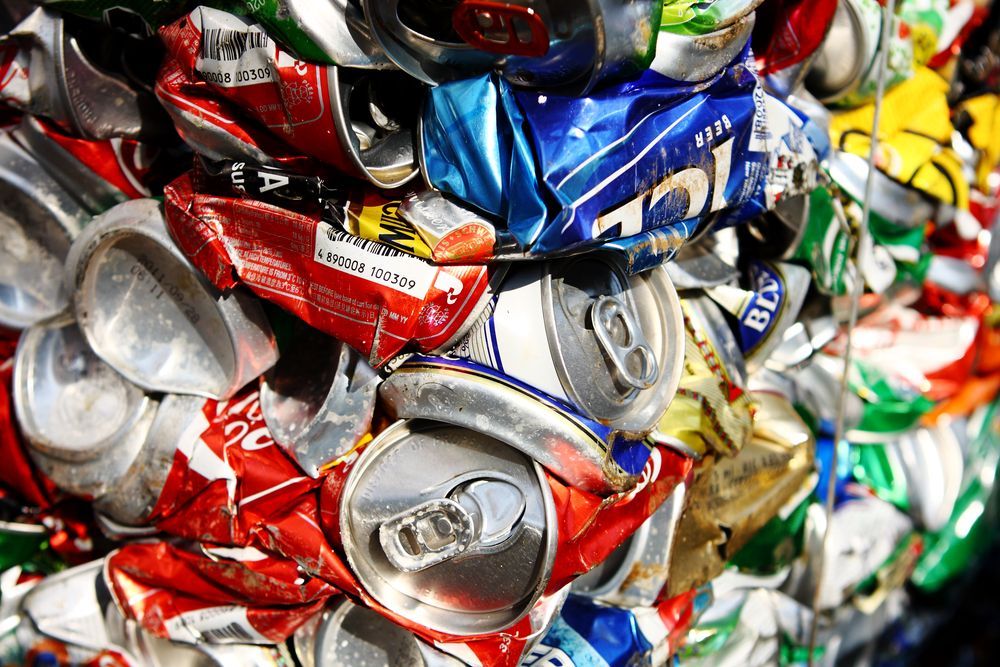 A Pile Of Cans On The Ground