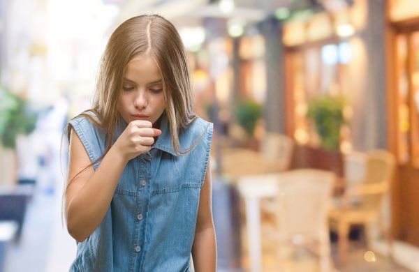 girl coughing
