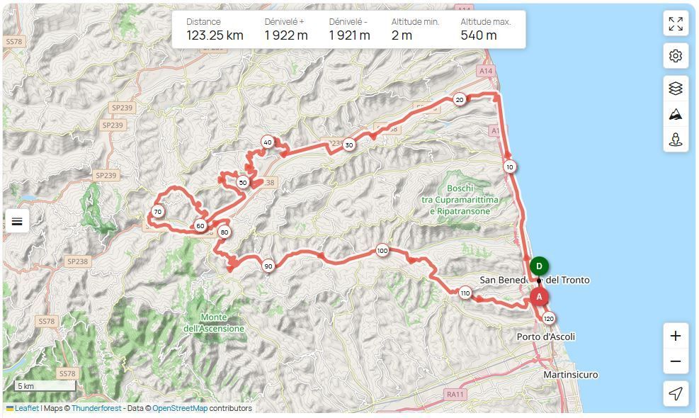 mappa percorso lungo
