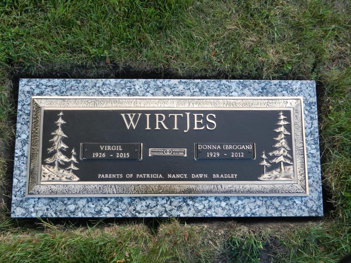 A gravestone for wirtjes in a cemetery