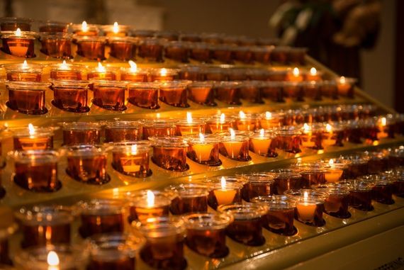 candele ricordo a un funerale