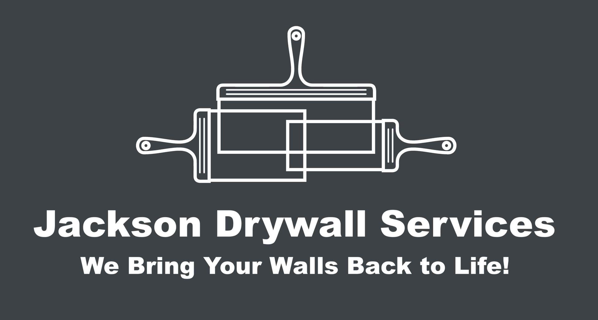 A logo for jackson drywall services that says we bring your walls back to life