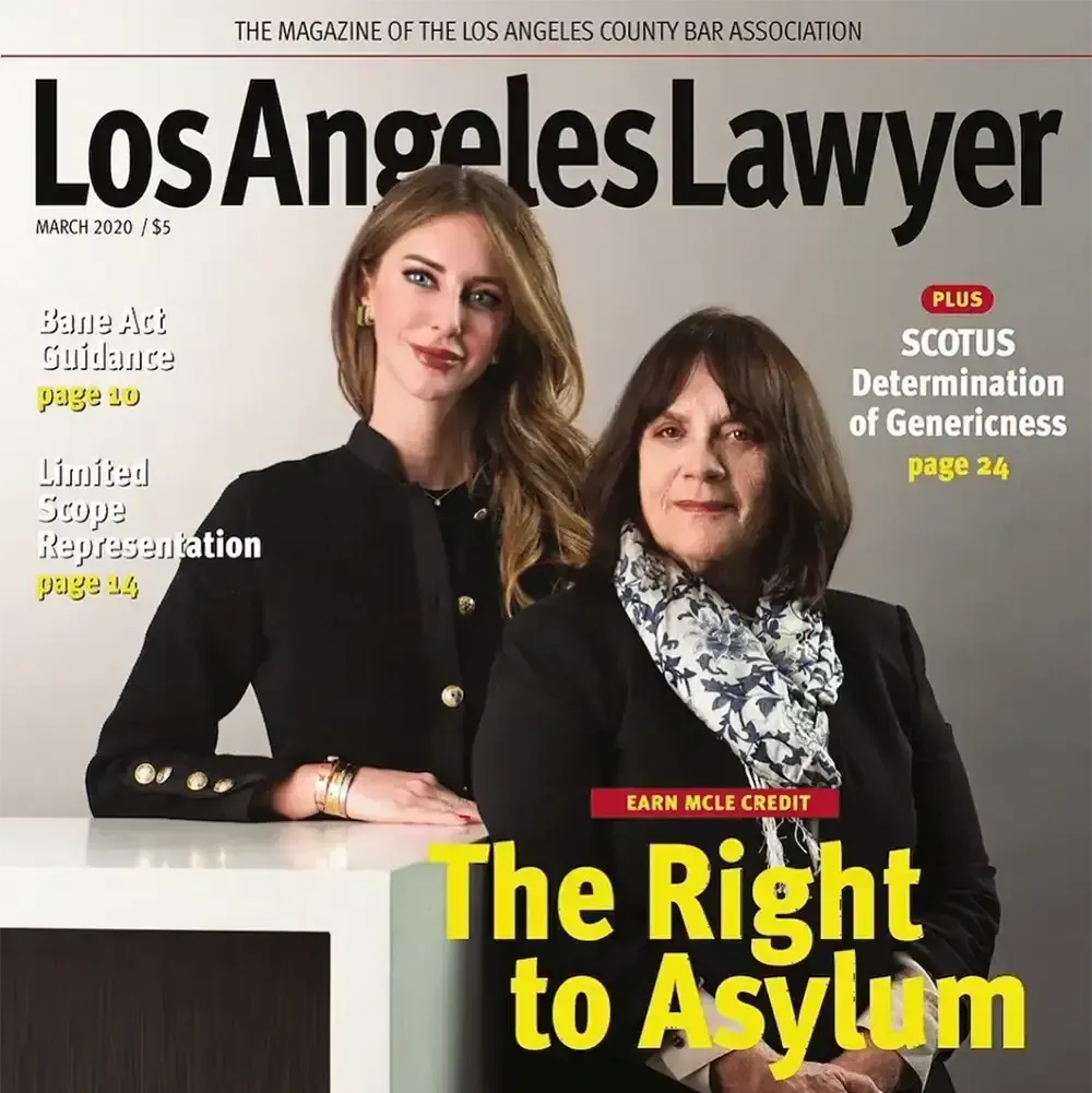 The cover of the los angeles lawyer magazine.