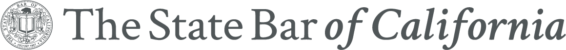 A logo of the state bar of california.