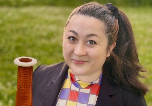 Photo of Midori with bassoon.