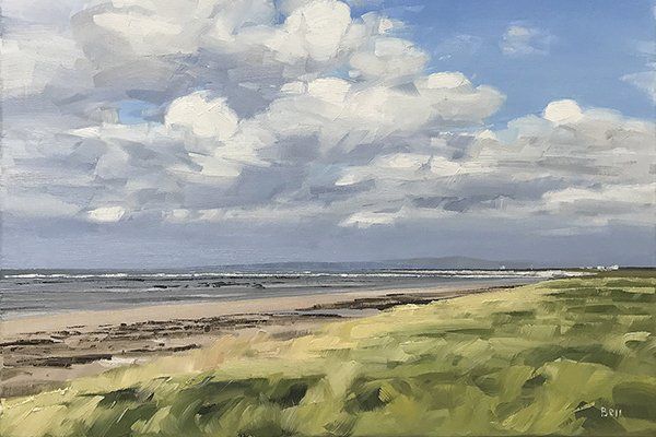 Ayr Sketch Club - Clouds Blowing in off the sea at Barassie, John Bell