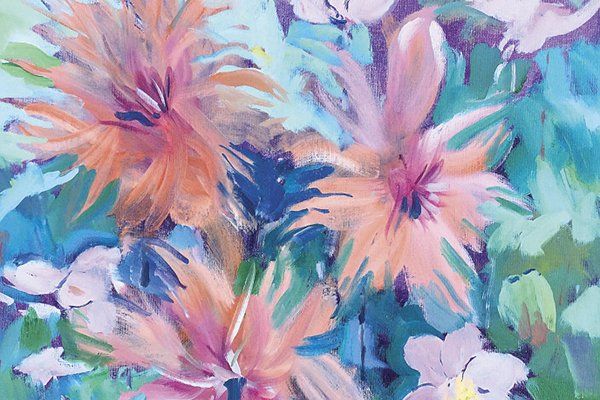 Ayr Sketch Club - Dahlias & Cosmos, Douglas Howat