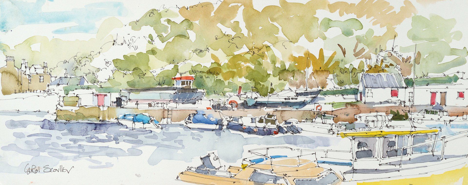 Boats, High Tide, Dunure Harbour