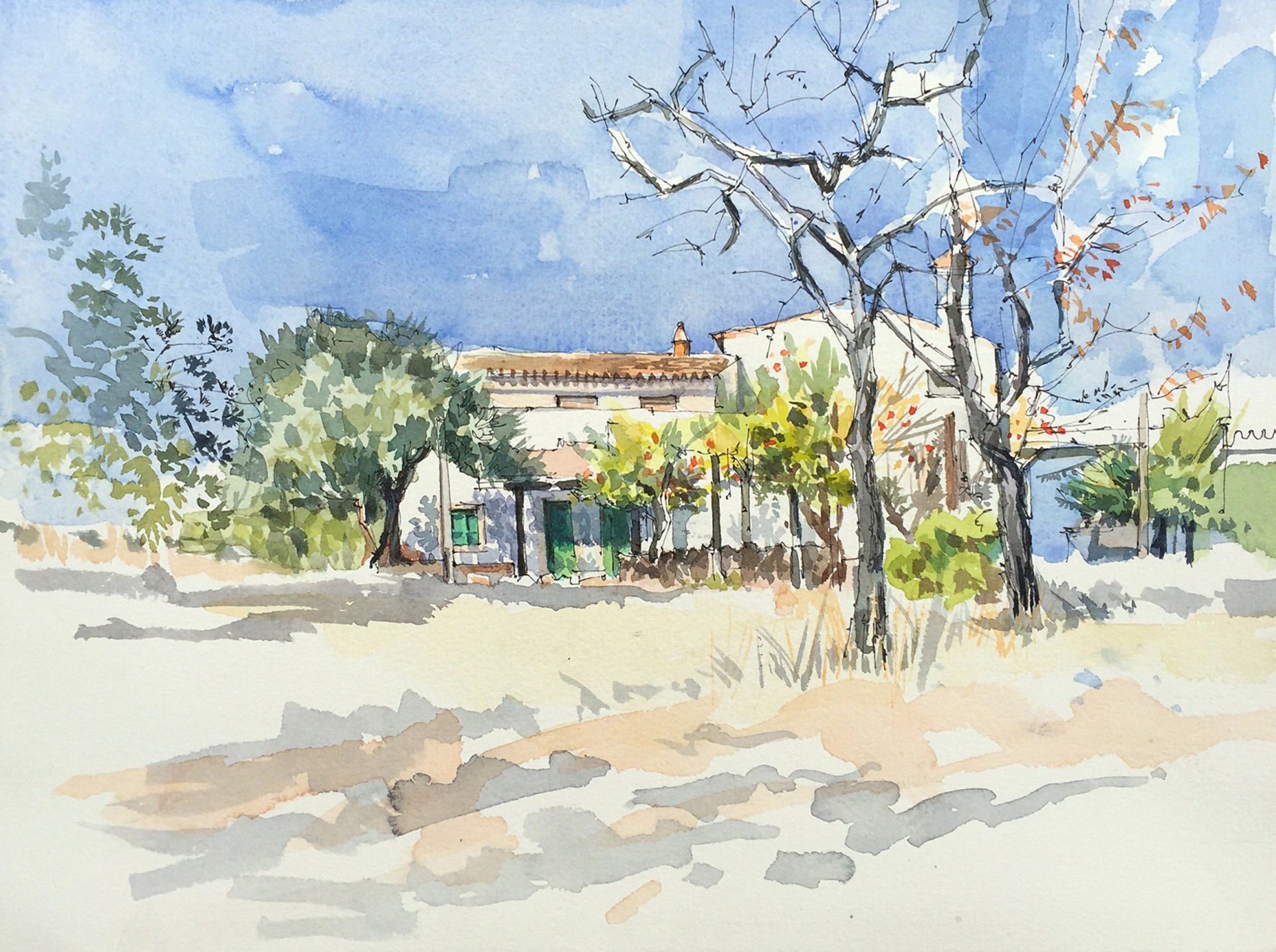 Green Doors and Pomegranates, Palhagueira, Portugal