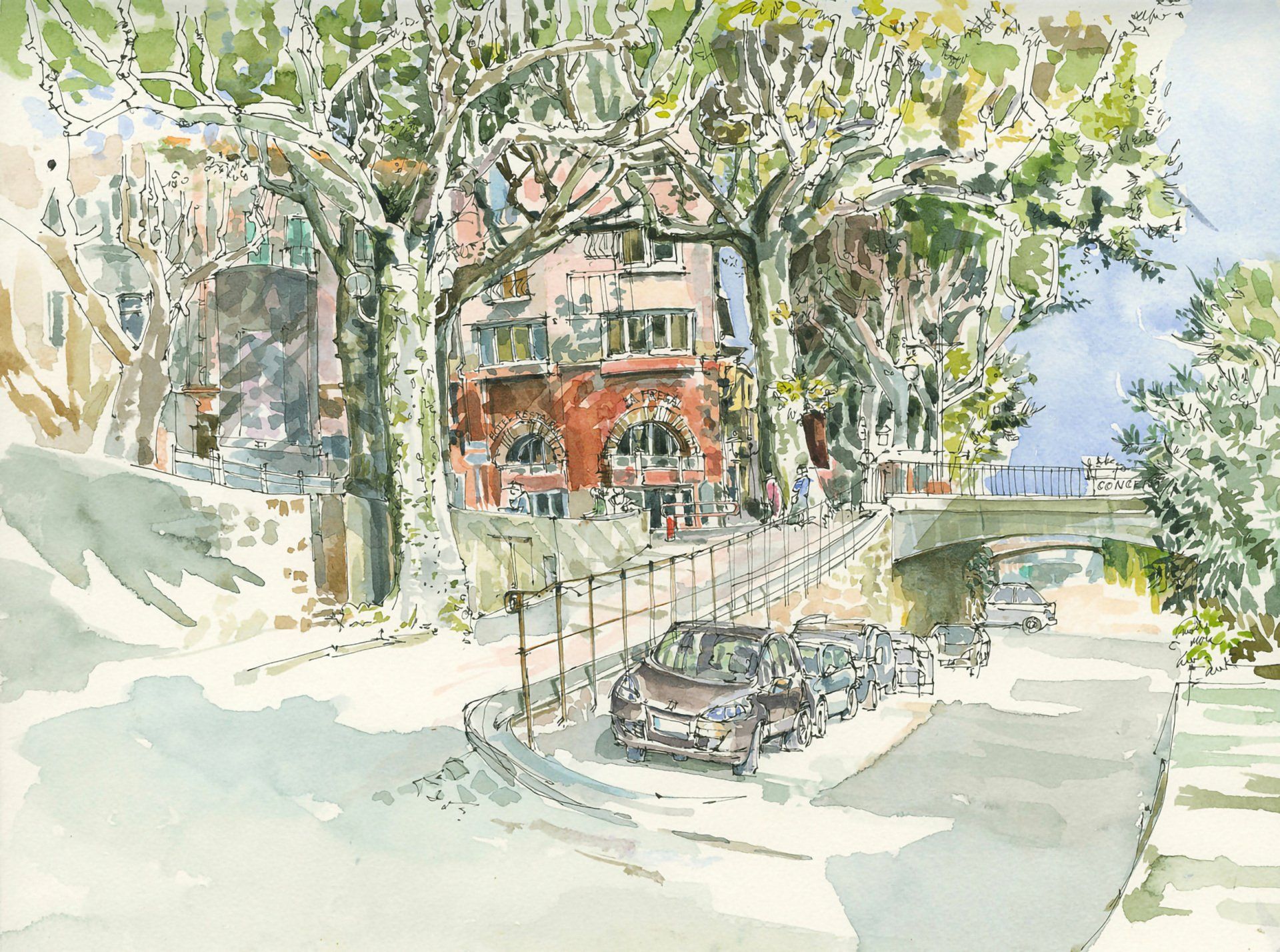 Plane Trees and Shadows, Collioure