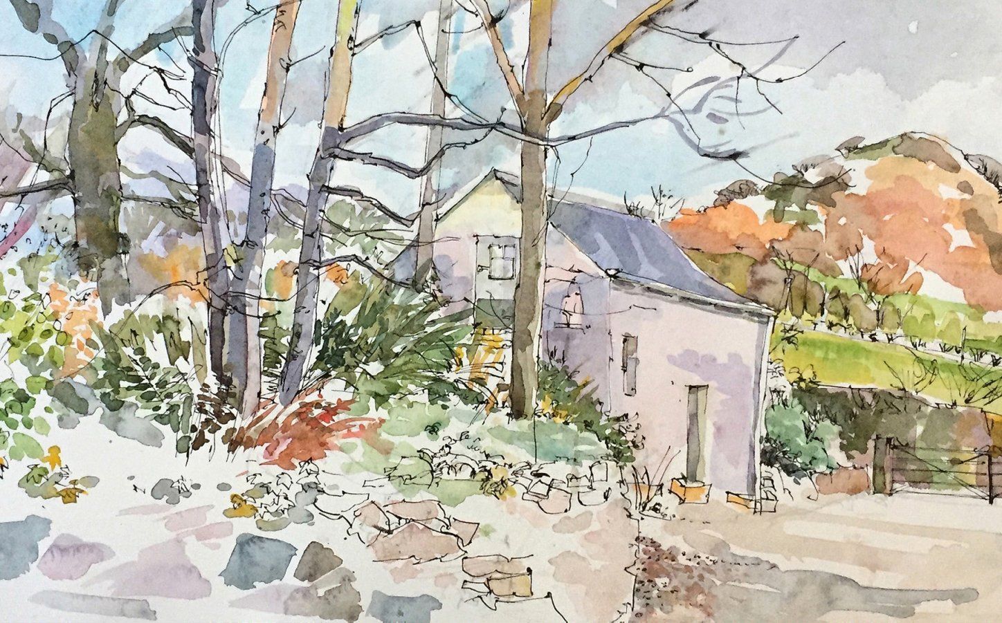 Carol Scouller - Farm Building in Early Autumn