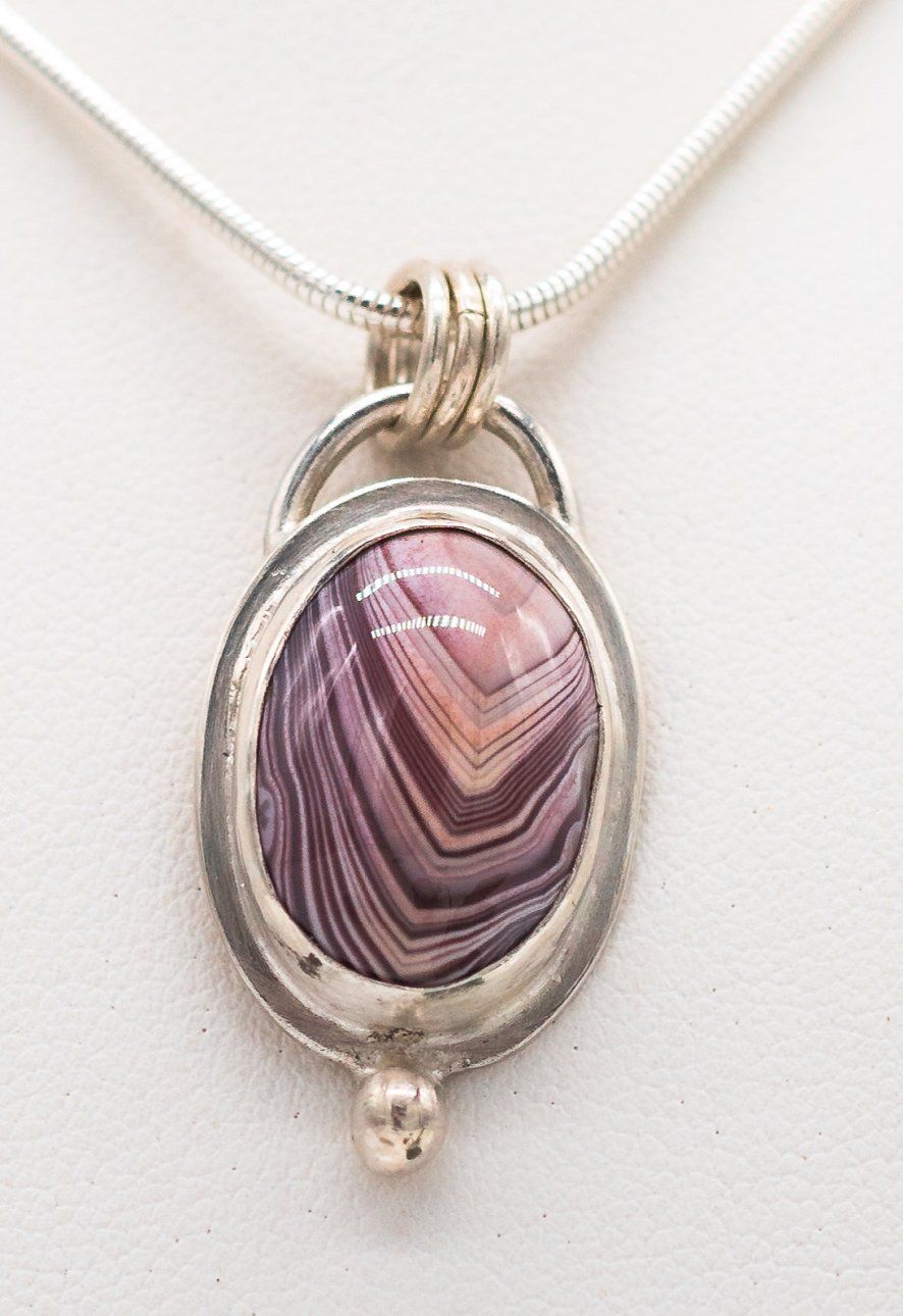 Janet Laurie - Scottish Agate and Sterling Silver Pendant