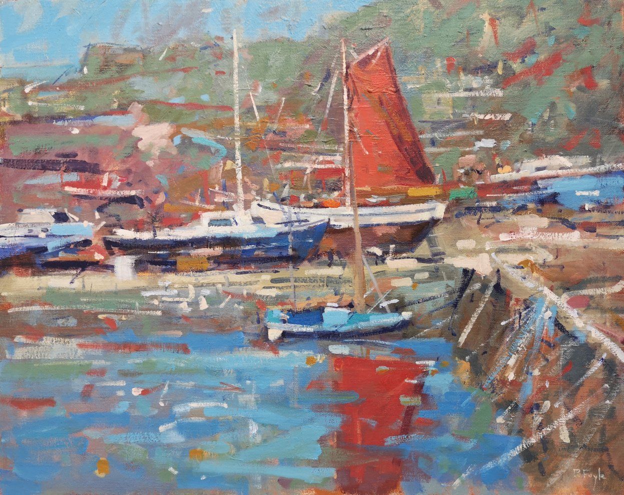 Peter Foyle - Red Sail, Dunure