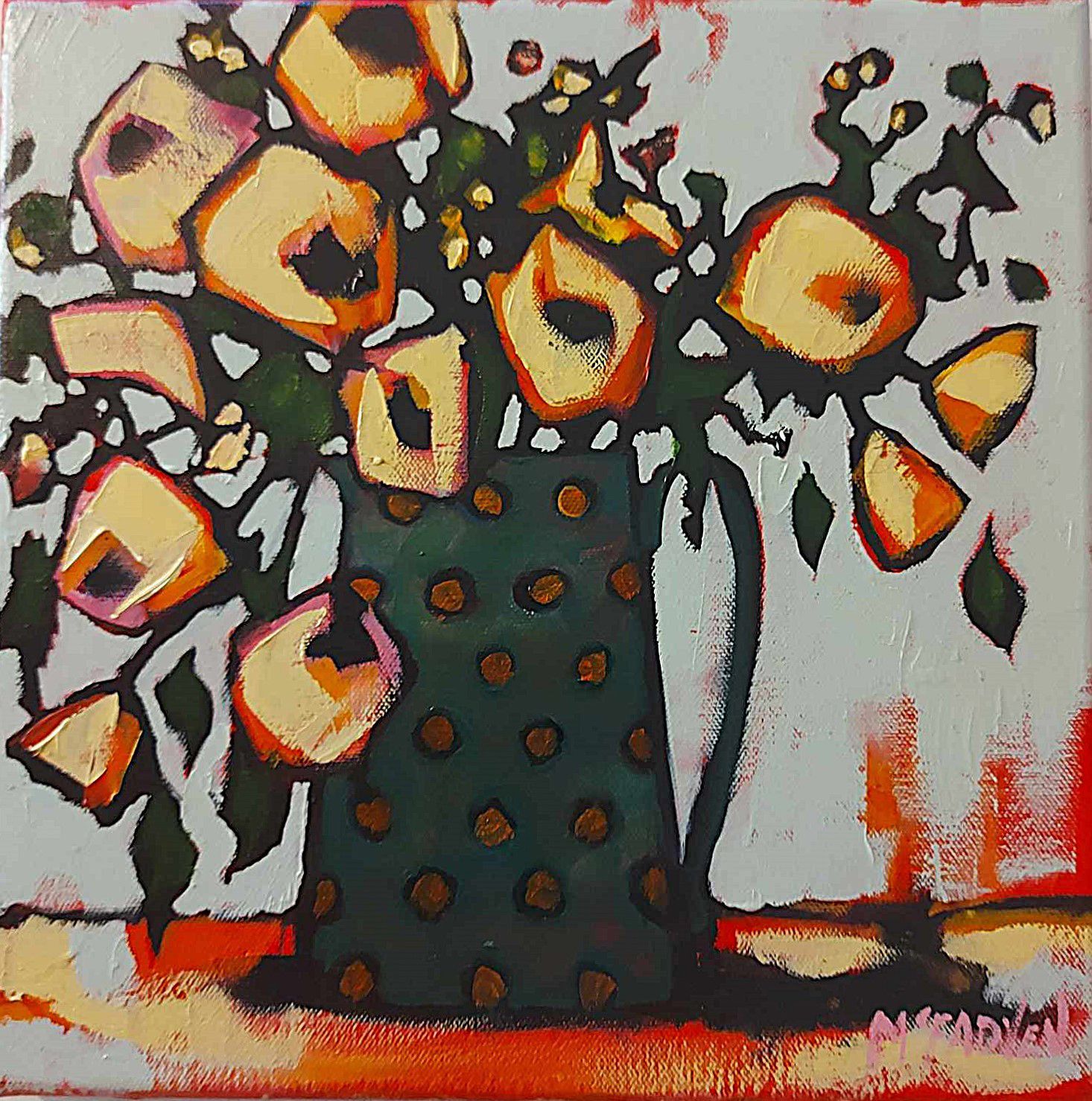 Black Tulips & Black Cherries
Oil on canvas, 40x40cm
£1,350