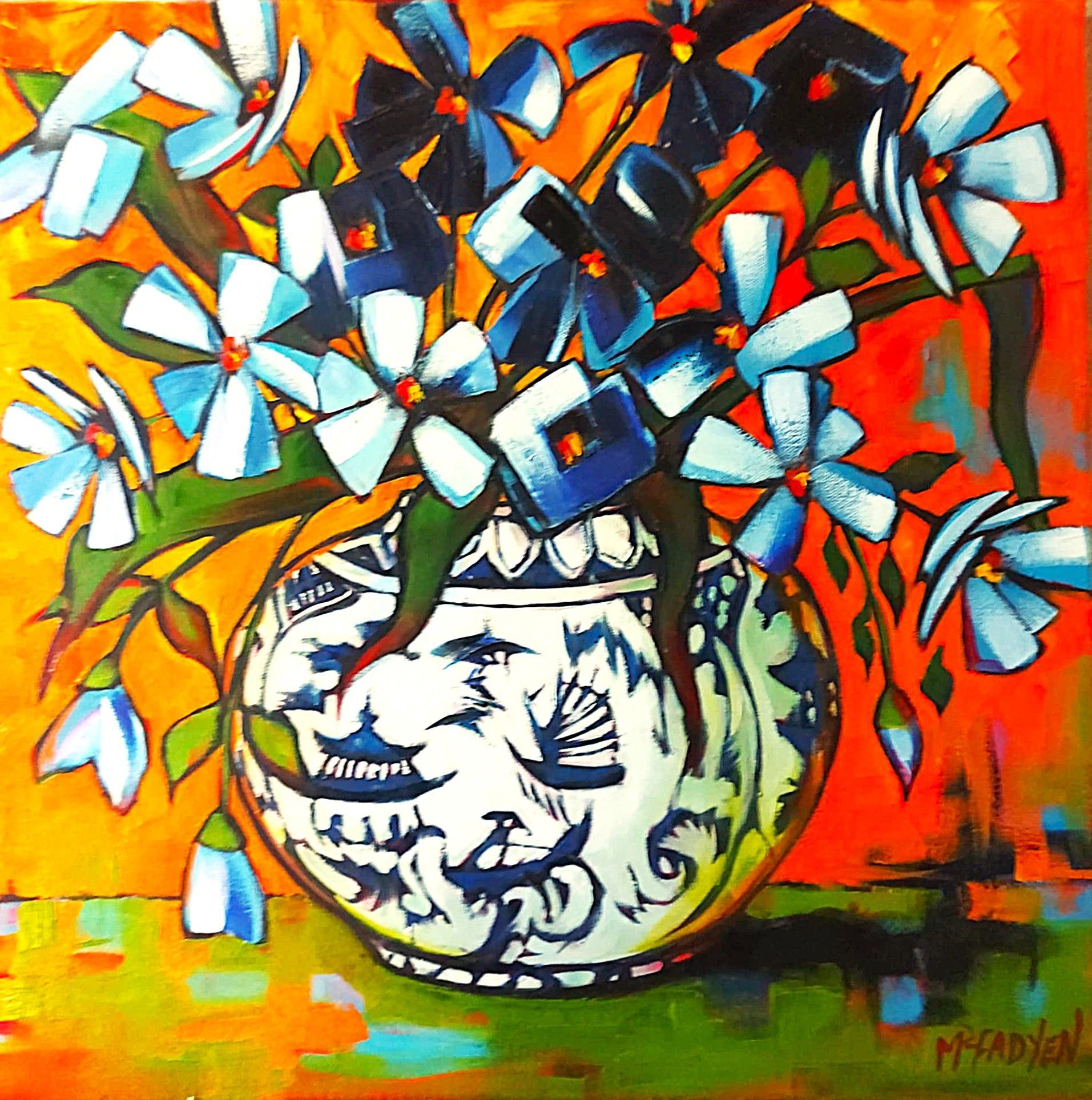 A Chinese Pot Full of Blues
Oil on canvas, 50x50cm
£1,695