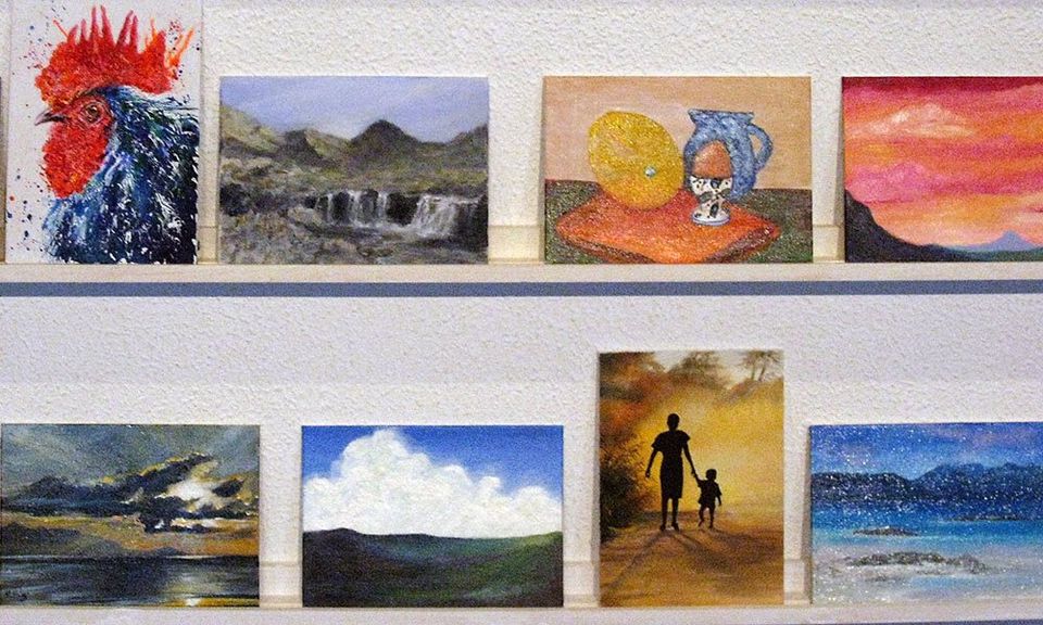 The Cameo Cards - small paintings all priced at £50