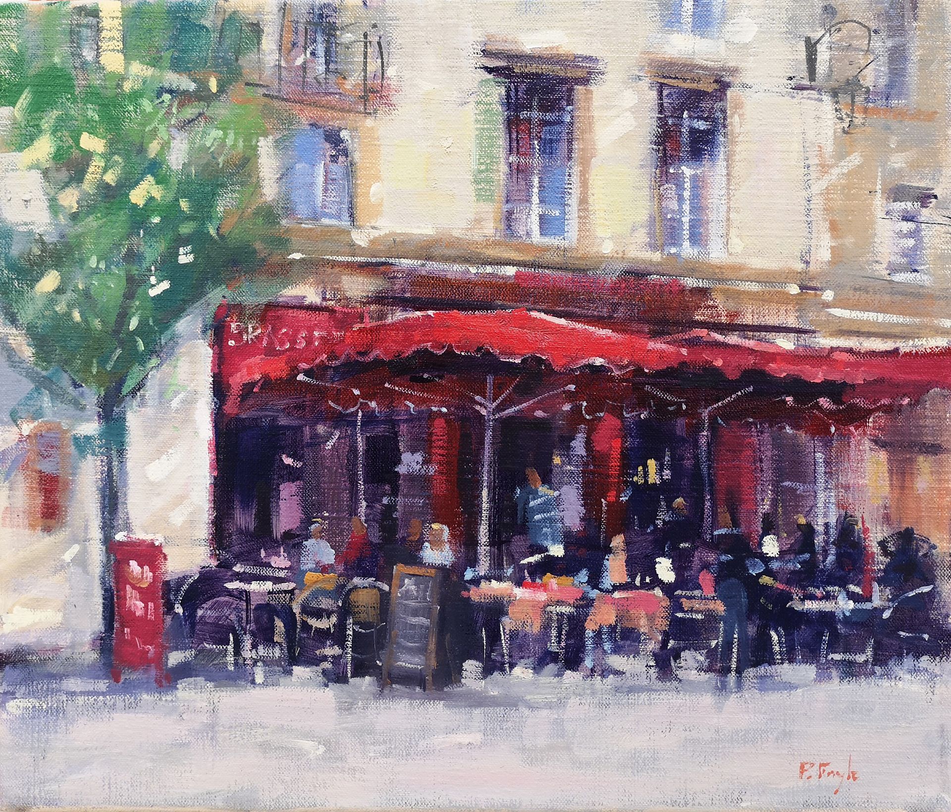 Corner Café
Oil on linen, 350x300mm
£895