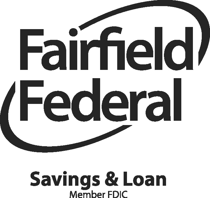 Fairfield Federal Savings & Loan logo, with curved design around the text. 