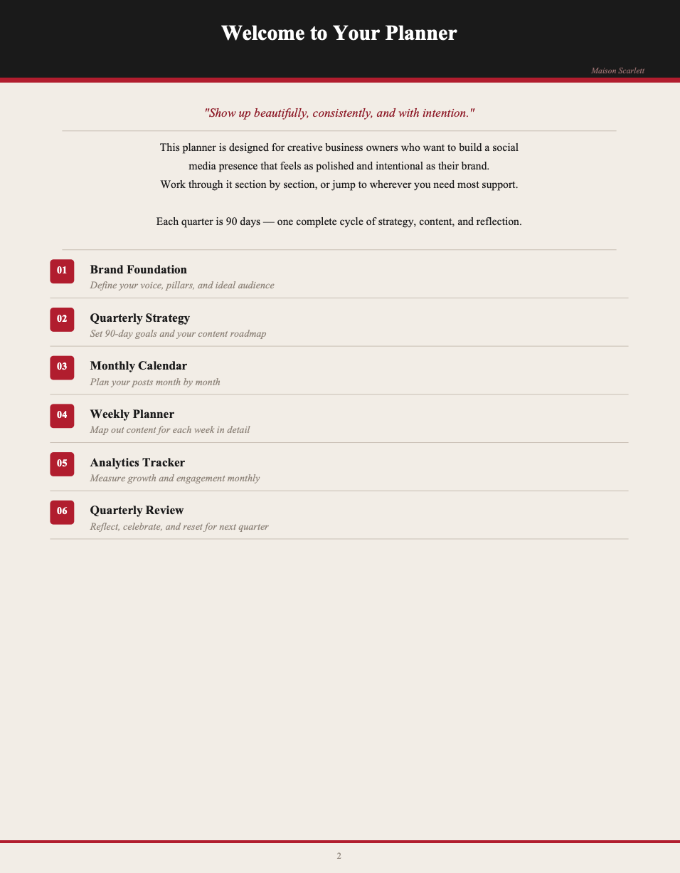 The Creative Business Social Media Planner: A 90-Day Strategy, Content Calendar & Analytics Tracker for Photographers, Designers & Creative Entrepreneurs