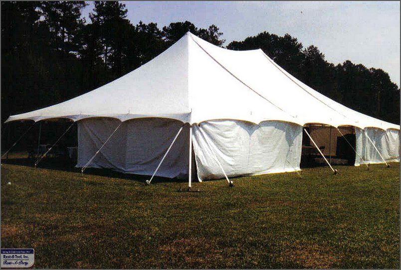 Side View Of A High Peak Pole Tent — Myrtle Beach, SC — Rent-A-Party