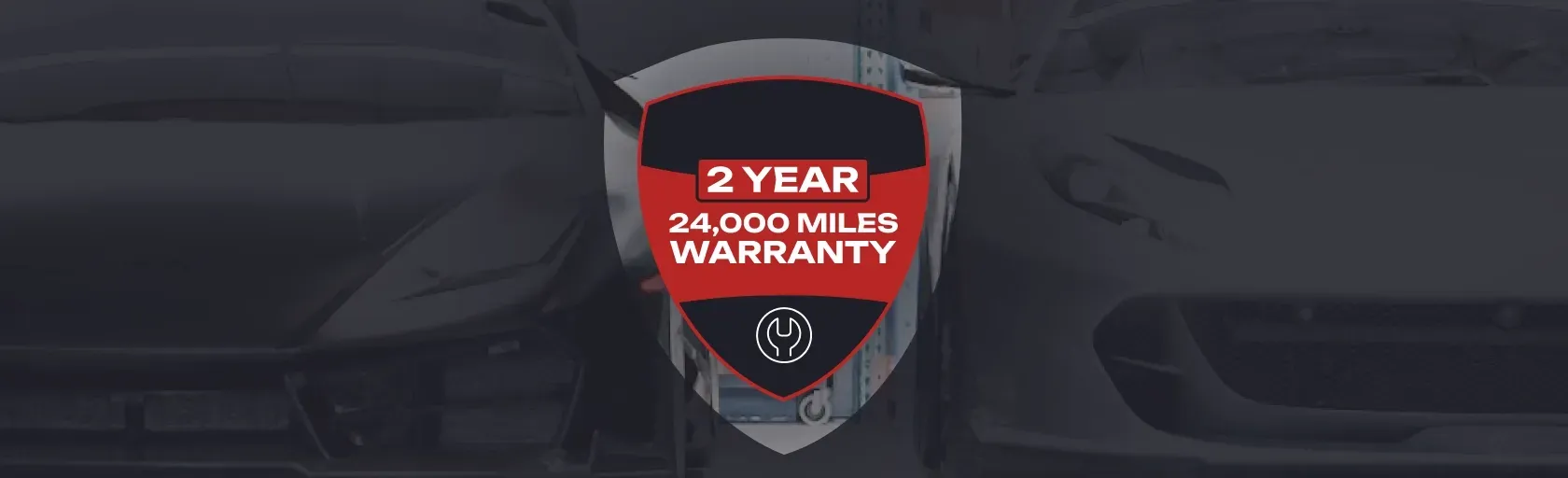 2 Year 24,000 Miles Warranty, cars in background | Auto Squad OC