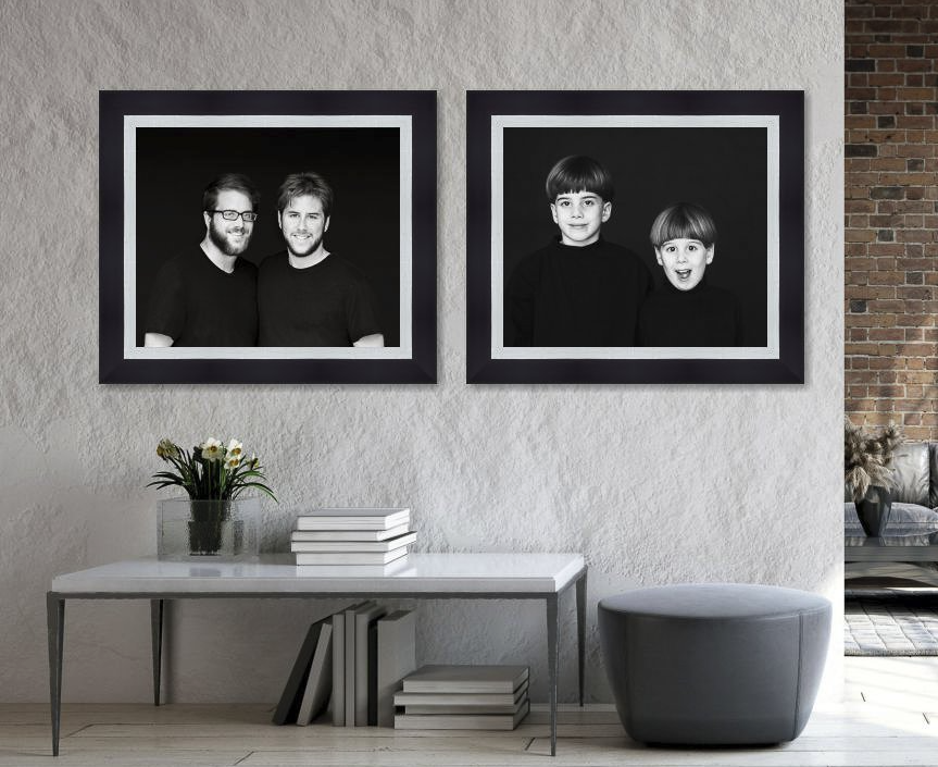 black & white, studio portrait, family, sons, brothers, seattle, medina, clyde hill, medina, bellevue, kirkland, redmond, issaquah, everrett, tacoma, art photography