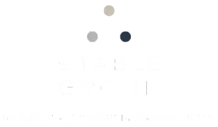 Stable Group  logo featuring three circles arranged in a triangle